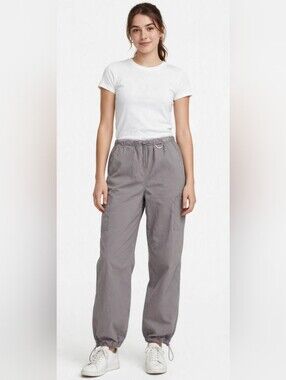 Rachel Paige Womens High Rise Pull on Cargo Pant Drawstring Elastic Waist Jogger